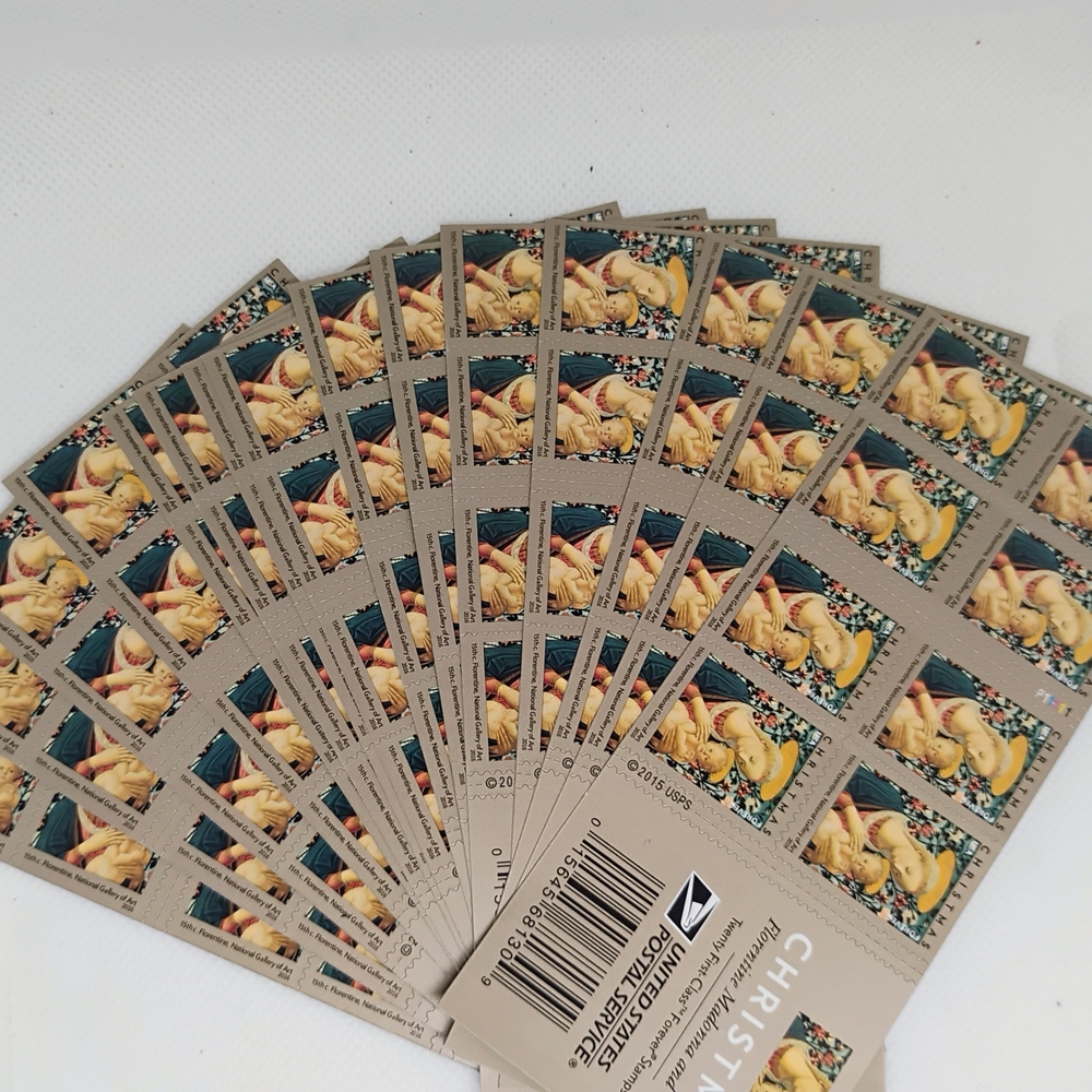 Christmas Forever Stamps 300 Stamps (15 Sheets Of 20) Madonna And Child Design